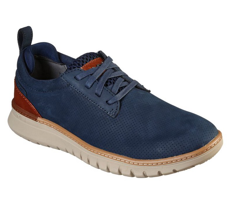 Skechers Herr Marinblå Snörskor - Neo Casual - Landmark - Sverige (PDQWS-2491)